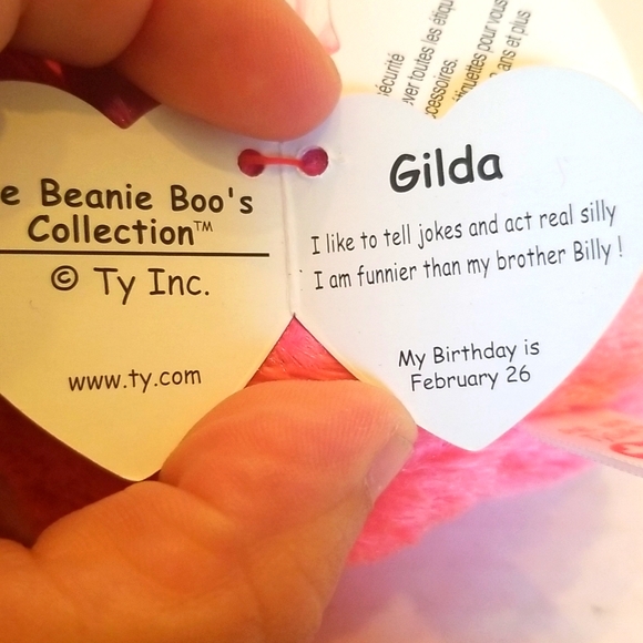 **2/$10** NEW Ty Beanie Boo Tysilk Gilda the Pink Flamingo 2020 - Picture 6 of 9